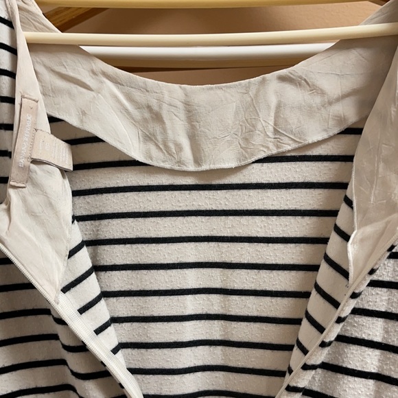 X SOLD X  J. Crew | Black Striped Peplum Top | Size 0P (XXS/XS) | Very Petite - Picture 15 of 17
